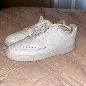 White Nike Court Vision Low top sneakers. Size 7.